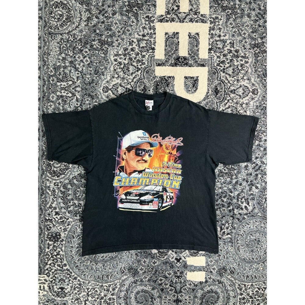 Vintage CHASE Dale Earnhardt 7 Time Winston Cup Champion T Shirt 90s NASCAR 2XL